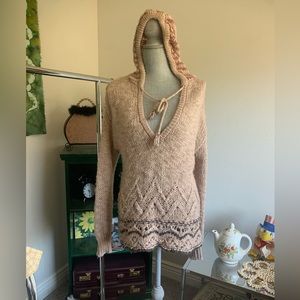 American Eagle Outfitters brown sweater with hoodie